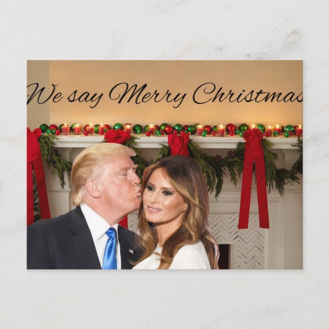 Postal Donald y Melania: ¡Decimos Feliz Navidad! (Anverso)