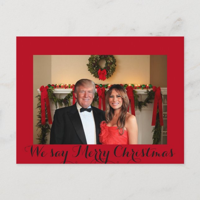 Postal Donald y Melania: ¡Decimos Feliz Navidad! (Anverso)