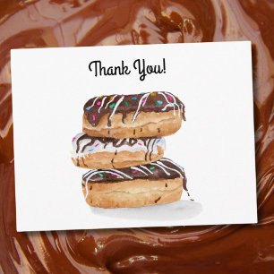 Postal Donas de agradecimiento con acuarela