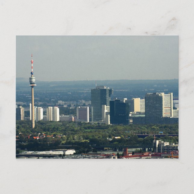 Postal Donauturm y UNO (Anverso)