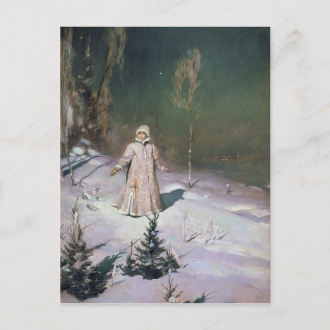 Postal Doncella de la nieve, 1899 (Anverso)