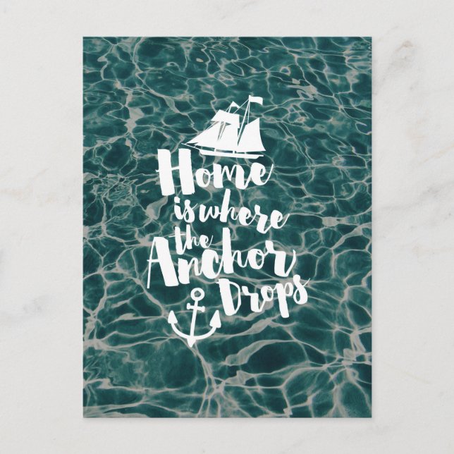 Postal Donde el ancla cae (Anverso)