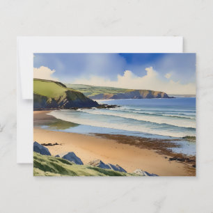 Postal "Donde el cielo se encuentra con la arena tranquil