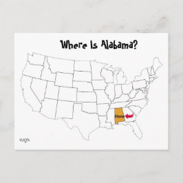 Postal ¿Dónde Está Alabama?