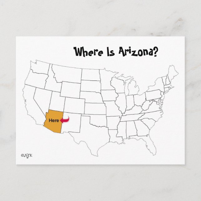 Postal ¿Dónde Está Arizona? (Anverso)