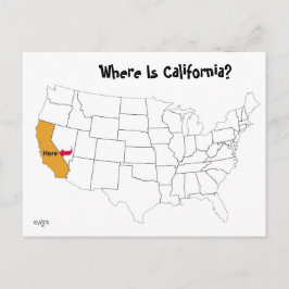 Postal ¿Dónde está California?