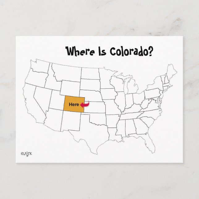 Postal ¿Dónde Está Colorado? (Anverso)