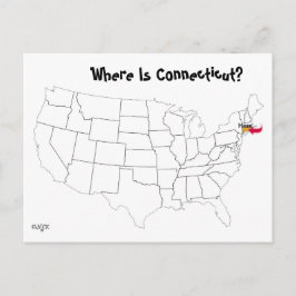 Postal ¿Dónde Está Connecticut?