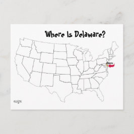 Postal ¿Dónde Está Delaware?