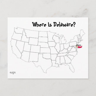 Postal ¿Dónde Está Delaware?