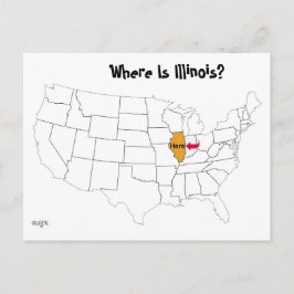 Postal ¿Dónde Está Illinois?