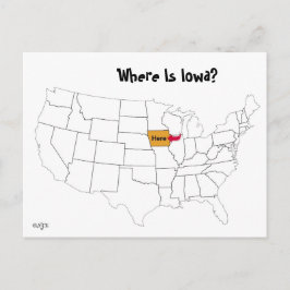 Postal ¿Dónde Está Iowa?
