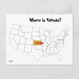 Postal ¿Dónde Está Kansas?