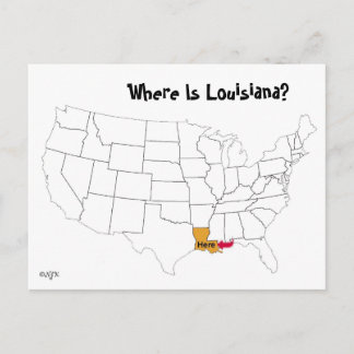 Postal ¿Dónde Está Louisiana?