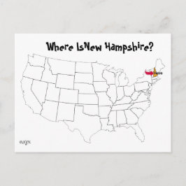 Postal ¿Dónde Está New Hampshire?