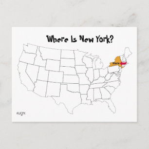 Postal ¿Dónde Está Nueva York?