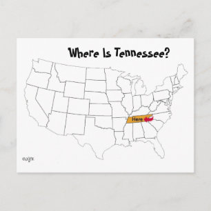 Postal ¿Dónde Está Tennessee?