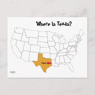 Postal ¿Dónde Está Texas?