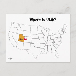 Postal ¿Dónde Está Utah?