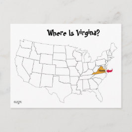 Postal ¿Dónde Está Virgina?
