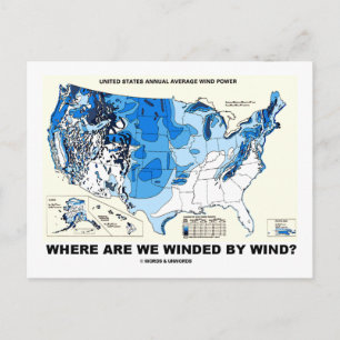 Postal ¿Dónde Estamos Vientos Por El Viento? (Energía eól