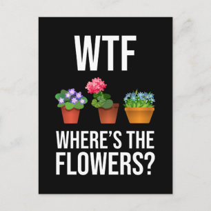 Postal ¿Dónde están las flores?