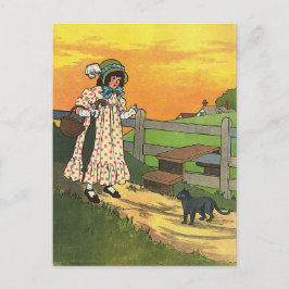 Postal ¿Dónde has estado? Madre Rhyme de oca