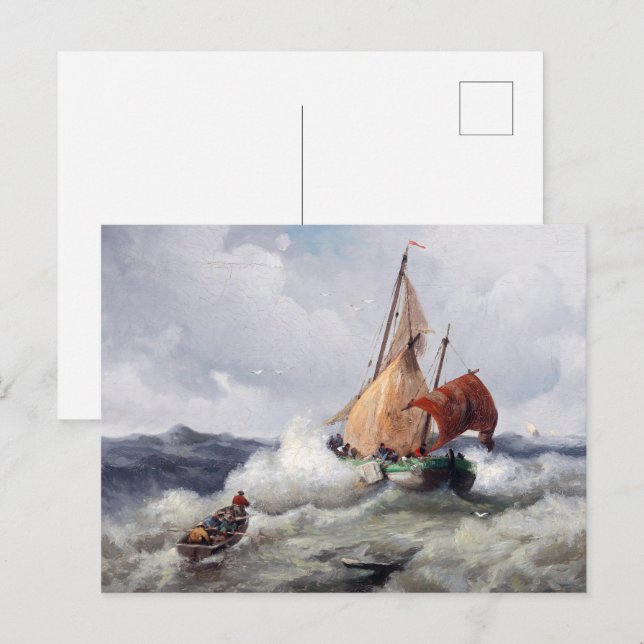 Postal Donde la naturaleza reina: Tormenta la capa marina (Anverso / Reverso)
