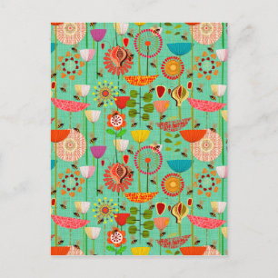 Postal Donde las abejas vuelan 50