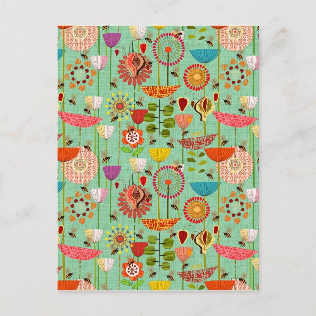 Postal Donde las abejas vuelan 50 (Anverso)