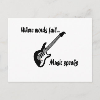 Postal Donde las palabras fallan, la música habla