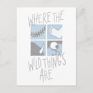 Postal Donde los wild things son   Gráfico cuadrado