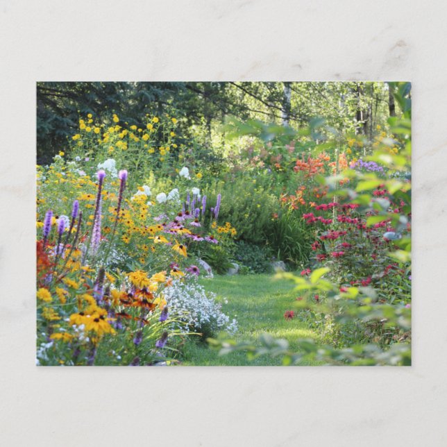 Postal Donde se reúnen tres jardines (Anverso)