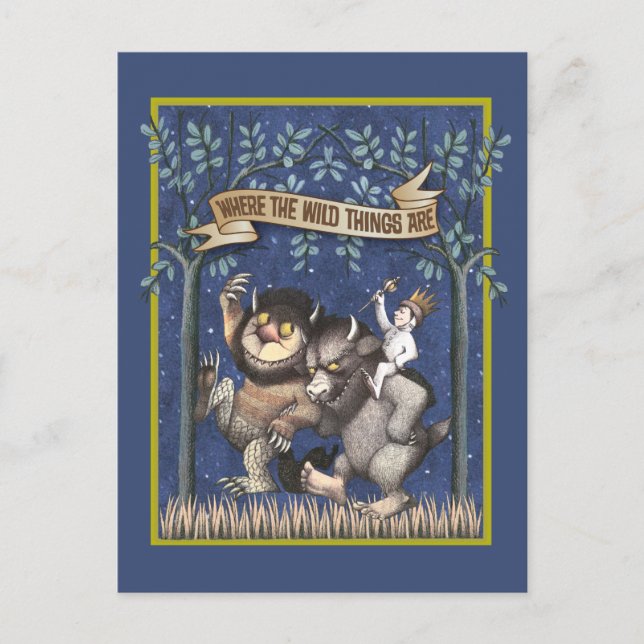 Postal Donde viven las cosas salvajes Gráfico (Anverso)