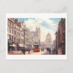 Postal Donegall Place antiguo en Belfast, Irlanda,