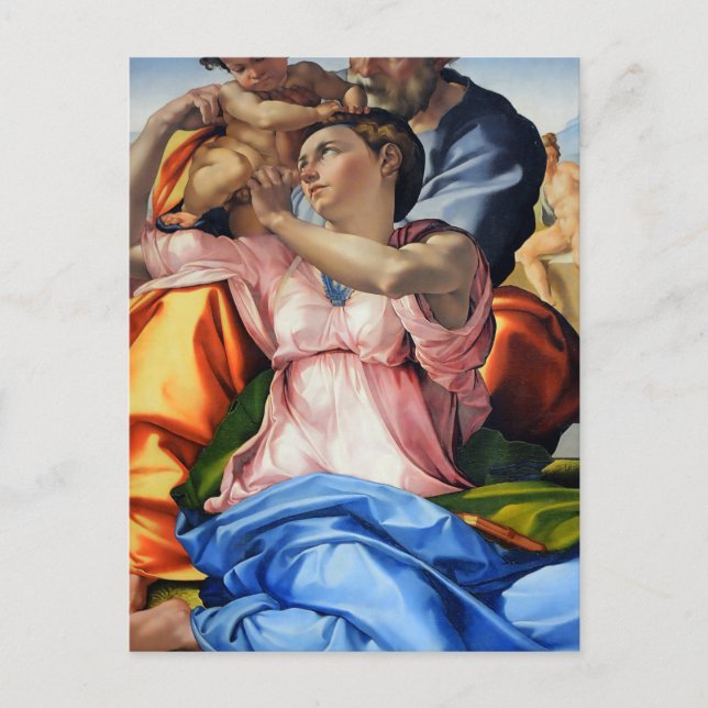 Postal Doni Tondo, Doni Madona (detalle), Michelangelo, 1 (Anverso)
