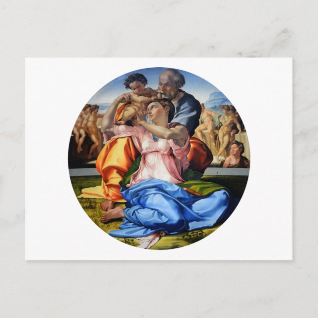 Postal Doni Tondo, Doni Madona, Michelangelo, 1507 (Anverso)