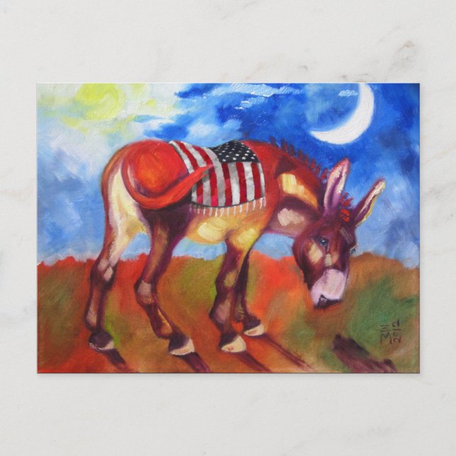 Postal Donkey americano (Anverso)