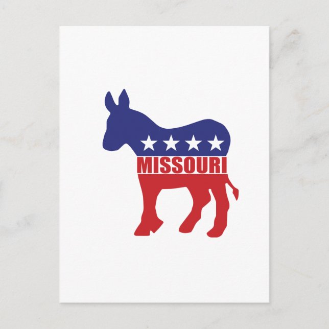 Postal Donkey demócrata de Missouri (Anverso)