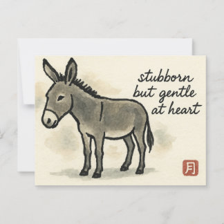 Postal Donkey Etegami Postcard