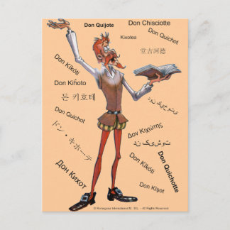 Postal DONQUIXOTE EN TRADUCCIÓN - 400 AÑOS - Cervantes