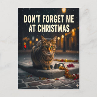 Postal Dont forget the cats at Christmas picture art
