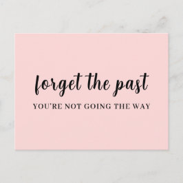 Postal Don't Look Back Peachy Pink Design