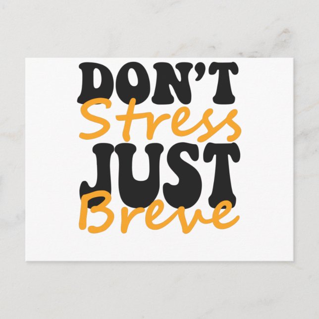 Postal Dont Stress Just Breve Dyslexia Funny ADHD Gift (Anverso)