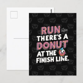 Postal Donut at the Finish Line Funny Fitness Motivation