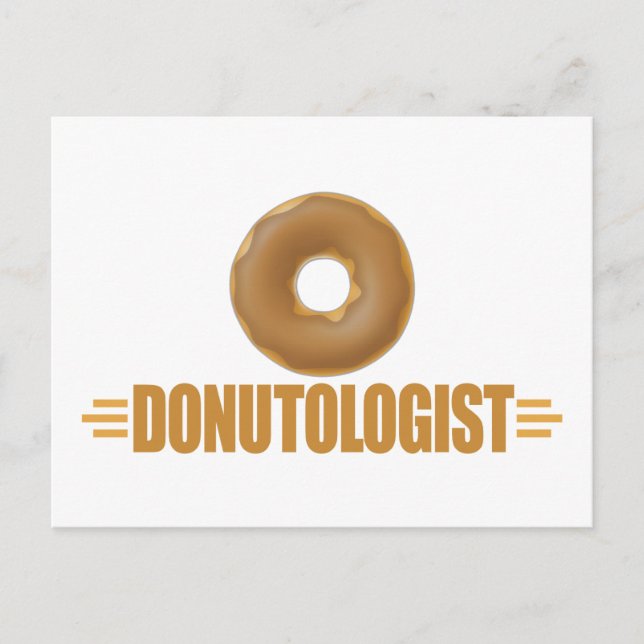 Postal Donut Lover de chocolate divertido (Anverso)