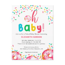 Donut virtual de Baby Shower Oh bebé arcoiris colo