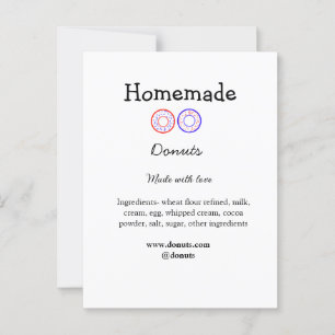 Postal Donuts caseros hechos con amor agregar sitio web d