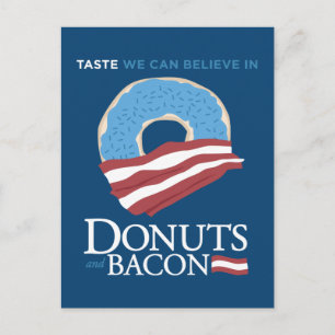 Postal Donuts y Bacon: Gusto en el que podemos creer - az