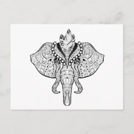 Postal Doodle Circus Elephant